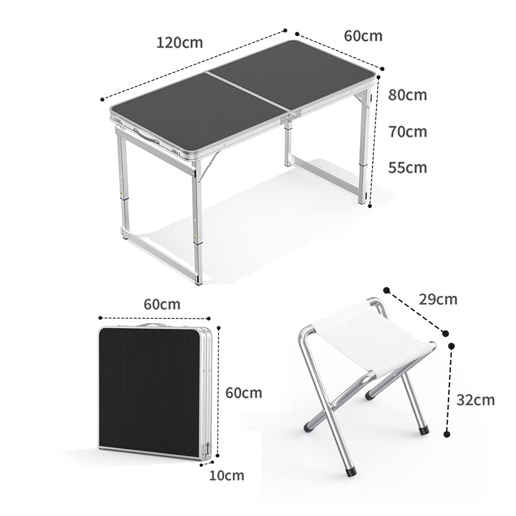 折りたたみテーブル 120cm x 80cm Amazon.co.jp: 折りたたみ式キャンプテーブル - 高さ調節可能